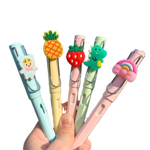 Bolígrafo 3D Kawaii, Lindo Regalo Creativo para Estudiantes, Marcadores de Dibujos Animados de Fresa, Piña y Dinosaurio con Borrador - Product Image 1