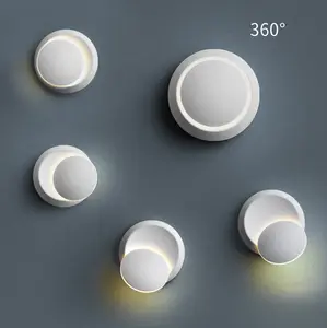 Tomada de fábrica novo design ecbatse lua 360 graus led lâmpada de parede luzes externas interior para arte bens de parede