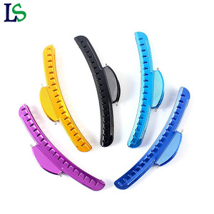 Pinces à cheveux professionnelles simples pour la coiffure à domicile, antidérapantes, en aluminium, sans trace, en forme de croissant, 12,5 cm - Product Image 1