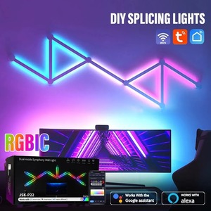 Lámpara de Pared LED Inteligente WIFI, Barra de Luz RGBIC, Luz Nocturna Ambiental DIY, Ritmo Musical por APP, Retroiluminación para TV, Decoración para Dormitorio y Sala de Juegos - Product Image 1
