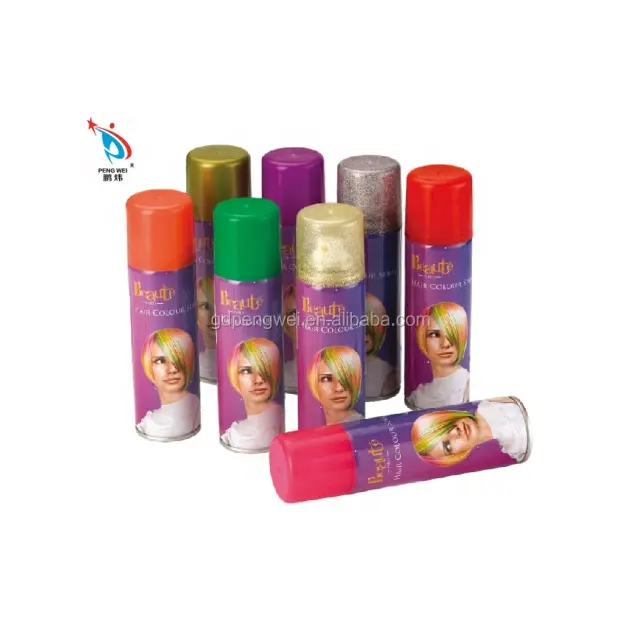 Disposable Colorful Hair Styling Spray Unisex Temporary Shine Gentle Hair Color Spray