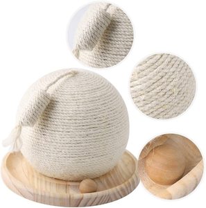 Juguete Interactivo para Mascotas, Pelota Rascadora de Sisal Tejido Resistente al Desgaste - Product Image 2
