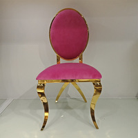 Vente en gros de meubles d'hôtel chaises de banquet et de salle à manger chaises de mariage en velours en acier inoxydable pour banquet de fête