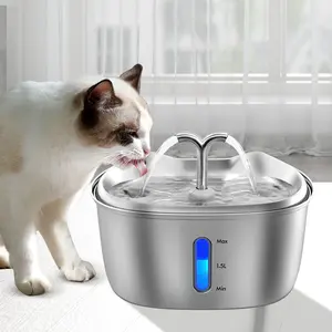 Dispensador de agua de acero inoxidable para mascotas, fuente para gatos y perros, alimentador de comida, precio de fábrica barato