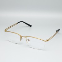 Gafas Ópticas Cuadradas de Titanio Puro Ultraligeras, Diseño de Marca Personalizado Premium, Montura Invisible, Color Gris Metálico, Transparentes, Elegantes y Ejecutivas