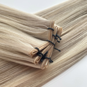 Nouvelle Collection 2026 : Tissage <span class=keywords><strong>de</strong></span> Cheveux <span class=keywords><strong>Blond</strong></span> <span class=keywords><strong>Platine</strong></span> Genius Invisible pour Queues <span class=keywords><strong>de</strong></span> <span class=keywords><strong>Cheval</strong></span> Hautes – Disponible en Longueurs <span class=keywords><strong>de</strong></span> 18/22/24 Pouces - Product Image 4