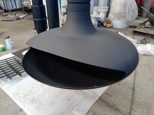 Indoor Custom Wood-burning 360 Degree Rotation Matte Carbon Steel <strong>Fireplace</strong> Strip with <strong>Black</strong> High-Temperature Resistant <strong>Paint</strong> - Product Image 6