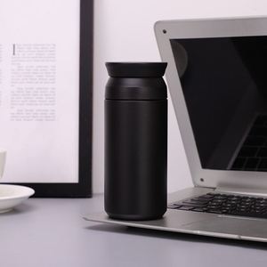 304 Stainless Steel 350ml Portable Japanese Cup with Tea Strainer Flat Lid Handle Vacuum Insulated Travel - Product Image 4
