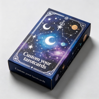 Cartes de tarot éducatives personnalisées avec guide |   Jeu de cartes en papier noir avec dorure à chaud pour jeux de société et lecture de tarot – Idéal comme cadeau