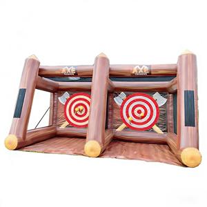 Jeu <span class=keywords><strong>de</strong></span> <span class=keywords><strong>lancer</strong></span> <span class=keywords><strong>de</strong></span> <span class=keywords><strong>hache</strong></span> gonflable commercial à double piste, thème <span class=keywords><strong>Viking</strong></span>, jeu interactif <span class=keywords><strong>de</strong></span> carnaval, en PVC, écologique - Product Image 1