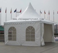 Tente Pagode Extensible de Type Extérieur pour Mariage WT 5X5m, Poteau en Aluminium, Tissu PVC, Gazebo, Marquee, Auvent