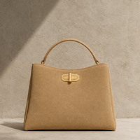 Usine Dames En Cuir Véritable Cuir Sac À Main De Luxe pour Dames Panneau Sculptural Fourre-Tout Casual Marque Privée OEM