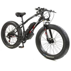 Vélo électrique à <span class=keywords><strong>neige</strong></span> à 2 roues de 26 <span class=keywords><strong>pouces</strong></span>, 350 W, 48 V, pneus gras tout-terrain, 21 vitesses, fourche en aluminium et jantes en alliage, livraison gratuite - Product Image 6