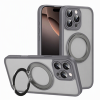 Coque classique en TPU translucide, protection magnétique anti-rayures avec support rotatif à 360°, antichoc et anti-chute