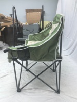 Sillón Doble Plegable Acolchado para Acampar, con Portavasos, Portátil, para Exteriores, Playa, Picnic, Sofá Plegable