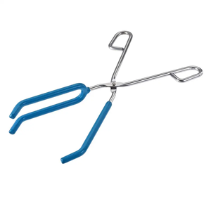 Equipamento de laboratório de química Ferramentas de laboratório Laboratório <span class=keywords><strong>Beaker</strong></span> <span class=keywords><strong>Tongs</strong></span> Prongs Aço inoxidável 11,81 polegadas Abre 180 mm Largura Azul - Product Image 1