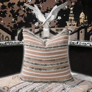 IndiaFactory Square Chenille Jacquard <b>Throw</b> <b>Pillow</b> Covers Yarn-Dye Printed Eco-Friendly Customizable Modern Design Home Zipper - Product Image 3