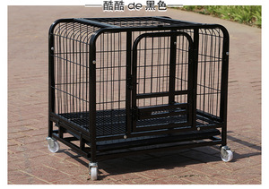 批发定制折叠带狗便器大型金属大型狗笼 - Product Image 3