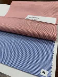 Suministro directo de fábrica 58 "de ancho Safron Poly Cotton Shirting Fabric Plain Dyed 120gsm Woven Style para niños y niñas Prendas - Product Image 2