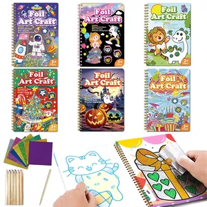 Jumon Magical Foil Art <b>Kits</b> Eco-friendly Paper Cartoon Handmade Fun DIY Gift Creative Birthday Theme Drawing Toys Set Safe T-43 - Product Image 1