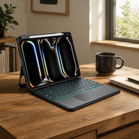 Nouvelle Housse de Protection Magnétique Multi-Fonction à Ciseaux pour iPad Pro 11" M4/M5 avec Clavier