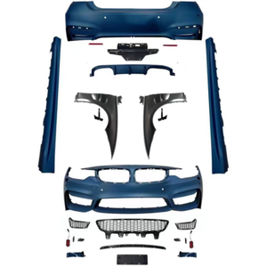 Kit de carrocería de coche 2025 para <span class=keywords><strong>BMW</strong></span> 4Series F32 F36 2013-2020 actualización a estilo M4 falda de montaje de parachoques delantero + trasero guardabarros de carrocería completo - Product Image 1