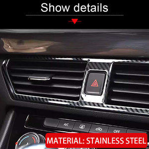 เครื่องปรับอากาศกลางด้านหน้าสำหรับ Volkswagen Bora อุปกรณ์ตกแต่งภายใน<span class=keywords><strong>รถ</strong></span>ยนต์ทำจากสแตนเลสสตีลคาร์บอนไฟเบอร์สำหรับ2019 - Product Image 5