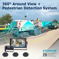 STONKAM 10.1 pouces camion hd 3d caméra de moniteur d'oeil d'oiseau pour système de caméra de moniteur de vue panoramique 360