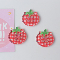 Résine Artisanat En Gros Coloré Mignon Tomate Bouton Accessoires Multifonctionnel BRICOLAGE Artisanat Décoratif