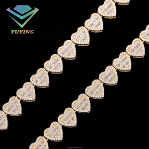 Collier cœur en diamant moissanite VVS, plaqué or, argent sterling 925, passe le test du diamant, collier fin et charmant. - Product Image 5