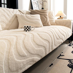 Capa de Sofá em Veludo <span class=keywords><strong>Jacquard</strong></span> 2025 Nova Outono Inverno Almofada de Assento e Encosto de Pelúcia Espessa Antiderrapante Durável 'Manta para Sofá' - Product Image 2