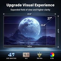Monitor Portabel 27 Inci 4K UHD 120Hz Dual Mode IPS Gaming Display HDR 500 Nits dengan Penyangga untuk Laptop Windows