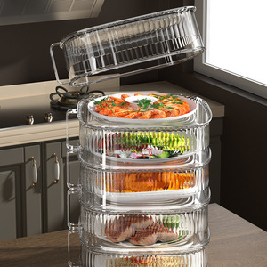 Multi Layer Food Cover Cylinder Clip On Dustproof Storage Container For Kitchen Leftovers Dishes - Product Image 2