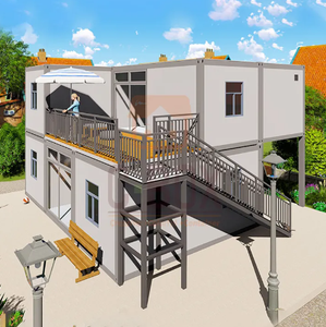 20ft 40ft a prueba de huracanes de acero ligero plegable paquete plano expandible almacenamiento prefabricado <span class=keywords><strong>casa</strong></span> contenedor - Product Image 5