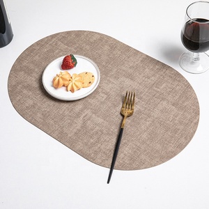 Tappetini piatti piatti piatti personalizzati americani tavolo ristoranti piatti <span class=keywords><strong>tovagliette</strong></span> in pelle vegana impermeabili - Product Image 3