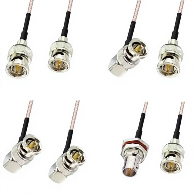 75-ohm RG179 Cable BNC Male Connector HD-SDI Cable BNC Male-to-Female Adapter 4K High-Definition Camera Video Cable 3G-SDI Made