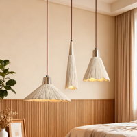 JACKSUN-Luminaire Suspendu Style Japonais Wabi-Sabi à Hauteur Réglable et Dimmable, LED de Chevet, Salon, Pendentif Moderne Vintage en Ciment