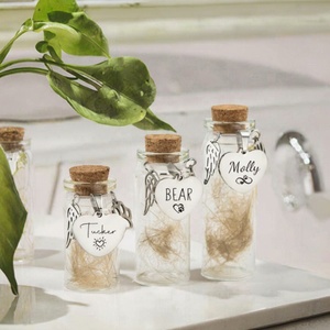 ขวดแก้วใสทรงหัวใจสำหรับเก็บขนสัตว์เลี้ยง ของที่ระลึกขนาดเล็ก ขายดี - Product Image 4