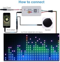 Contrôleur de couleur et de musique pour téléphone portable SP105E/SP107E, variateur de lumière WS2812B 5-24V pour bande LED avec WiFi, portée 30M
