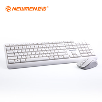 Value Series K108 BK&WH Set Keyboard dan Mouse Nirkabel untuk Laptop