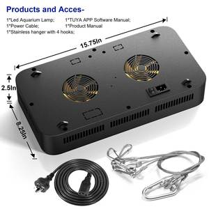 165W Full Spectrum <span class=keywords><strong>WiFi</strong></span> Control Dimmable Led <span class=keywords><strong>Aquarium</strong></span> Light avec trois canaux Smart App Control pour Fish Coral Reef Tank - Product Image 5