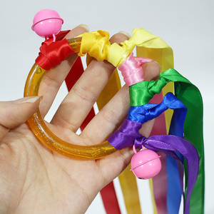 Großhandel Regenbogen Hand <span class=keywords><strong>Kite</strong></span> Sparkle Ribbon Sparkly Ribbon Streamer Bewegung Spielzeug Chinese Ribbon Dance Requisiten für Kinder Mädchen - Product Image 6