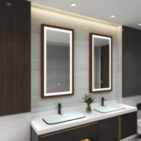 Cermin Pintar LED Bersertifikasi CE ETL Modern dengan Pencahayaan Output Tinggi, Sakelar Sensor Gerak Sentuh, Tahan Air IP44 untuk Kamar Mandi
