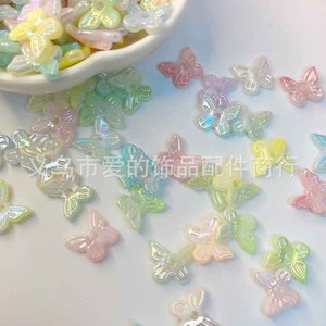 Cuentas de mariposa iridiscentes de dos tonos, hechas a mano, para horquillas, pulseras, colgantes, accesorios de joyería, venta al por mayor - Product Image 3