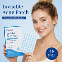 Patchs autocollants anti-acné 48 étoiles les plus vendus pour couvrir les boutons et les marques d'acné sur le visage, portables pour le voyage
