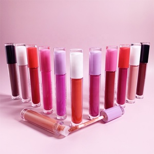 Rouge à lèvres liquide mat hydratant végétalien Yarlady à base de plantes, résistant à l'eau, faible MOQ, échantillon 6,5 ml, rouge nude - Product Image 5
