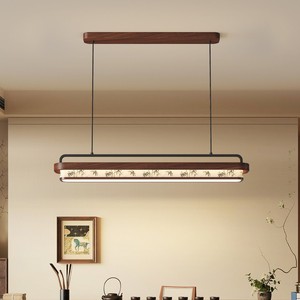 Chinese Style Rectangular Pendant <b>Light</b> Led 800 1200mm For Home Tea Room Dining Room - Product Image 1