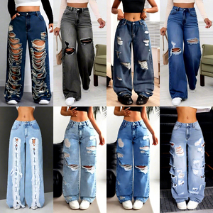Jeans Baggy da Donna, <span class=keywords><strong>Pantaloni</strong></span> in Denim a Vita Alta e Gamba Dritta, Stile Y2K Streetwear, Oversize, Casual e Trendy - Product Image 3