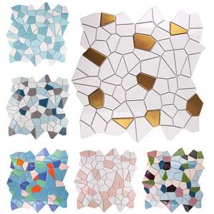 Kích thước lớn trang trí nghệ thuật gốm sứ không thường xuyên Gạch <span class=keywords><strong>Mosaic</strong></span> cho hồ bơi sàn tường trong nhà ngoài trời - Product Image 1