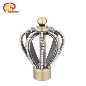 Có thể mở rộng mở rộng thanh rèm cực sắt kim loại phụ kiện kim loại màu đen Rèm hoa finials ACM kim loại rèm động cơ 7cm - Product Image 6